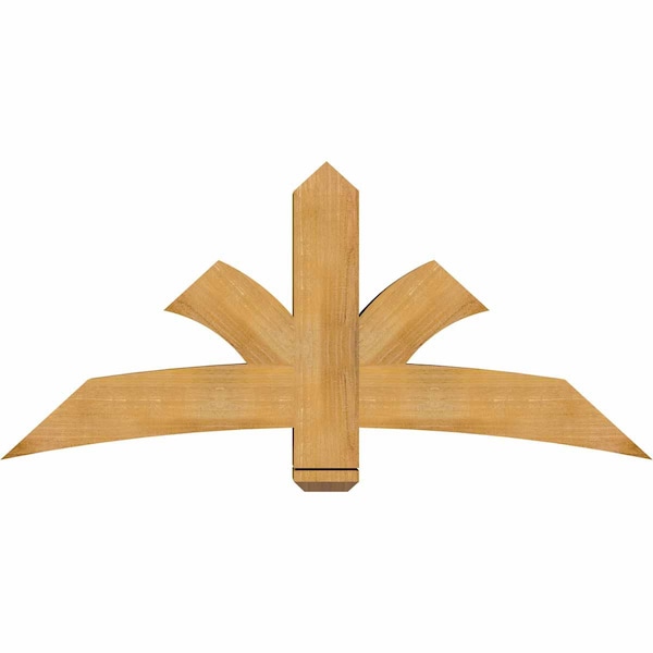 Ekena Millwork Davenport Rough Sawn Timber Gable Bracket, Western Red Cedar, 60"W x 27"H x 6"D x 6"F, 11/12 Pitch GBW060X27X0606DAV00RWR - main
